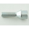 Wheel bolt set 10 pieces tapered collar shaft length 50mm M12x125 silver