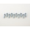 Wheel bolt set 10 pcs Shaft length 35mm spherical collar silver M12x15