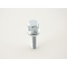Wheel bolt set 10 pcs Shaft length 35mm spherical collar silver M12x15