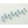 Wheel bolt set 8 pcs Shaft length 26mm tapered collar short head silver M12x15