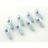 Wheel bolt set 8 pcs Conical collar shaft length 39mm M12x125 silver