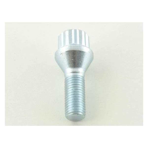 Wheel bolt set 8 pcs Conical collar shaft length 39mm M12x125 silver