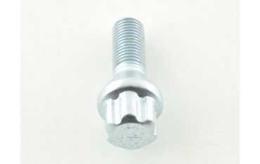 Wheel bolt set 8 pcs Conical collar shaft length 39mm M12x125 silver