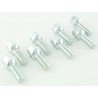 Wheel bolt set 8 pcs Shaft length 35mm spherical collar silver M12x15