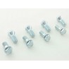 Wheel bolt set 8 pcs Shaft length 26mm tapered collar short head silver M14x15