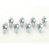 Wheel bolt set 8 pcs Shaft length 21mm conical collar silver M14x15