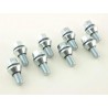 Wheel bolt set 8 pcs Shaft length 21mm conical collar silver M14x15