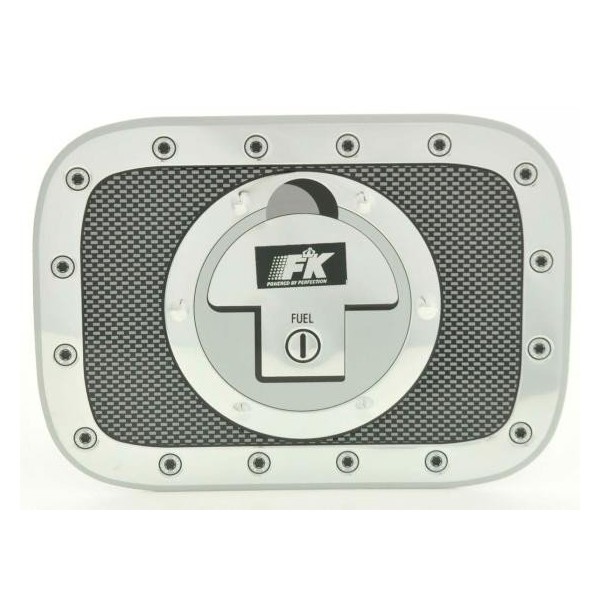 Fuel cap cover alu look 180x131 Cover for the fuel cap