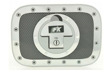 Fuel cap cover alu look 180x131 Cover for the fuel cap