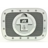 Fuel cap cover alu look 180x131 Cover for the fuel cap