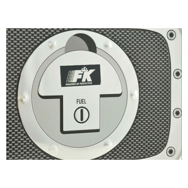 Fuel cap cover alu look 180x131 Cover for the fuel cap