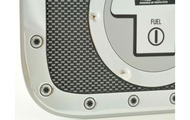 Fuel cap cover alu look 180x131 Cover for the fuel cap