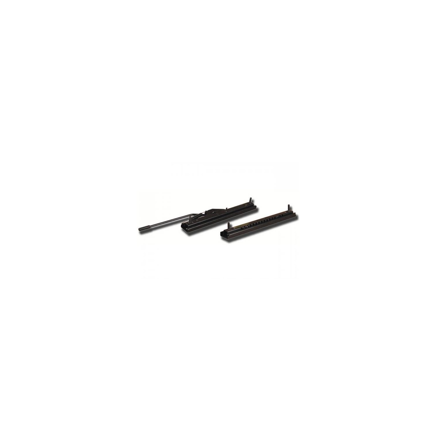 Universal rails for sports seats with adjusting lever