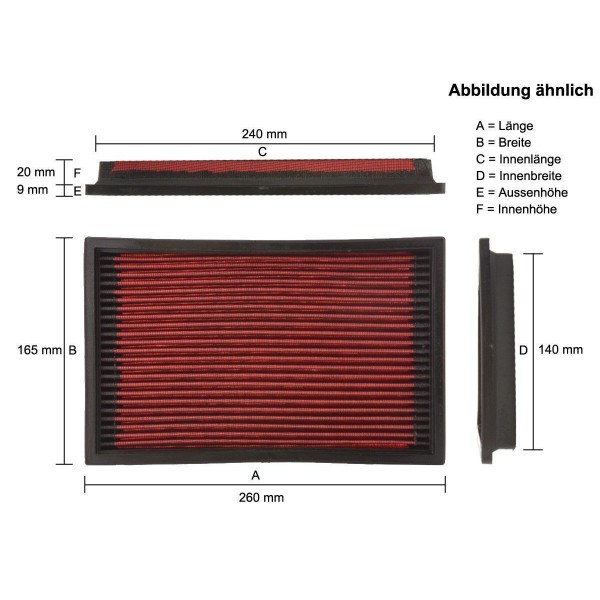 Sport air filter replacement filter Rover 800 820i