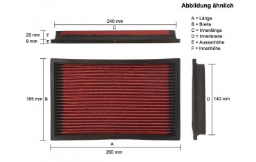 Sport air filter replacement filter Rover 800 820i
