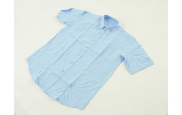 FK business shirt short sleeved size 41 made of blue cotton