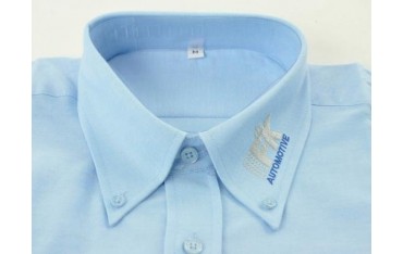 FK business shirt short sleeved size 41 made of blue cotton