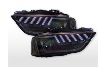 Xenon headlight set LED daytime running lights Audi A4 8K year 13 15 black