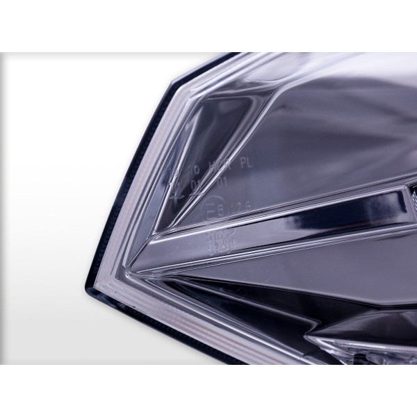 Headlight set VW Polo VI type AW year 17 21 chrome for right hand drive