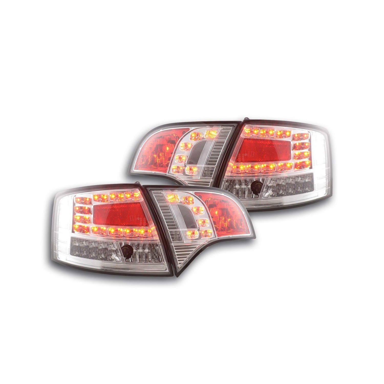 LED taillights set Audi A4 Avant type 8E 04 08 chrome