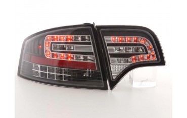 LED taillights set Audi A4 sedan type 8E 04 07 black
