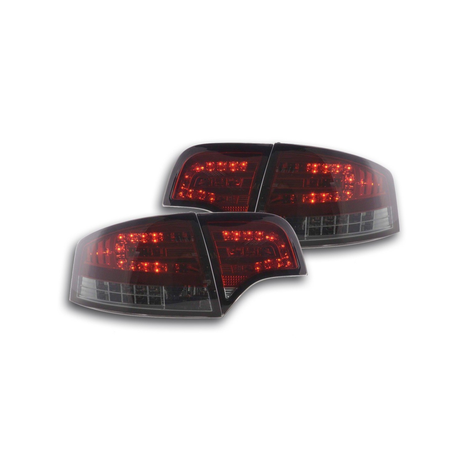 LED taillights set Audi A4 sedan type 8E 04 07 red black
