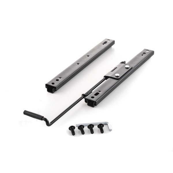 Universal rails for vintage car seats with adjusting lever