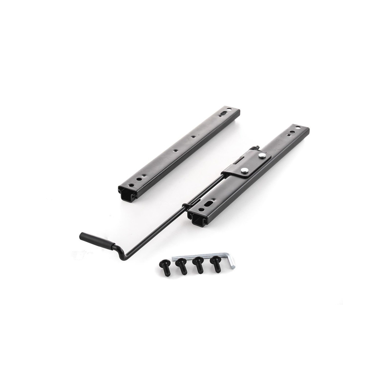 Universal rails for vintage car seats with adjusting lever