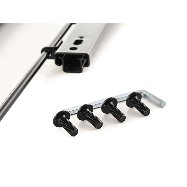 Universal rails for vintage car seats with adjusting lever