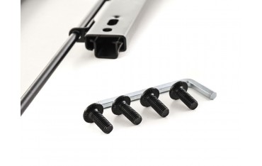 Universal rails for vintage car seats with adjusting lever