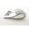 Outside mirror sports mirror set N Look 3 pole adjustable with large turn signal chrome left hand drive