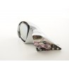 Outside mirror sports mirror set N Look 3 pole adjustable with large turn signal chrome left hand drive