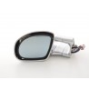 Outside mirror sports mirror set N Look 3 pole adjustable with large turn signal chrome left hand drive