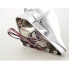 Outside mirror sports mirror set N Look 3 pole adjustable with large turn signal chrome left hand drive