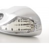 Outside mirror sports mirror set N Look 3 pole adjustable with large turn signal chrome left hand drive