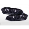 Headlight set LED daytime running lights VW Polo VI type AW year 17 21 black for right hand drive vehicles
