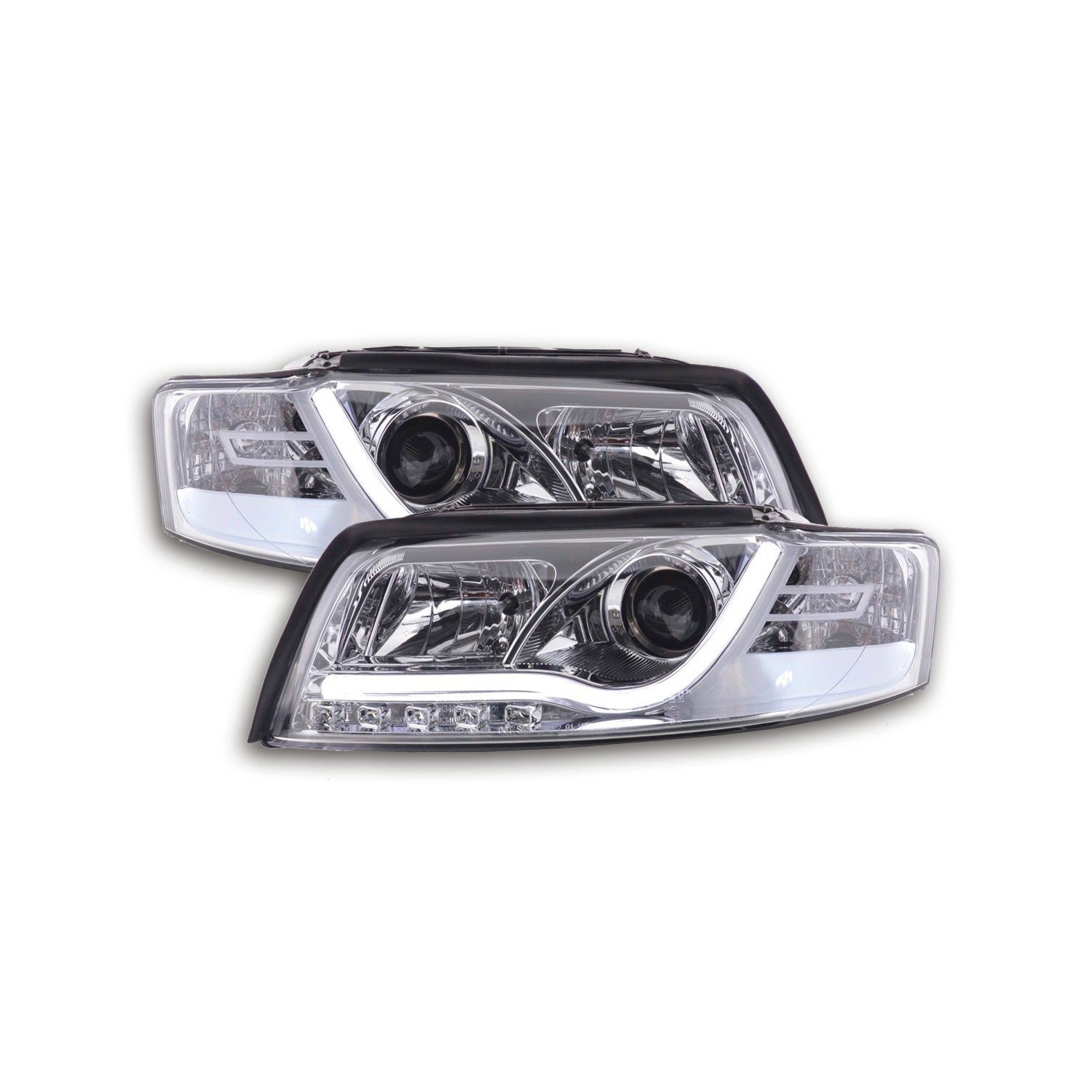 Daylight headlight LED DRL look Audi A4 type 8E 01 04 chrome