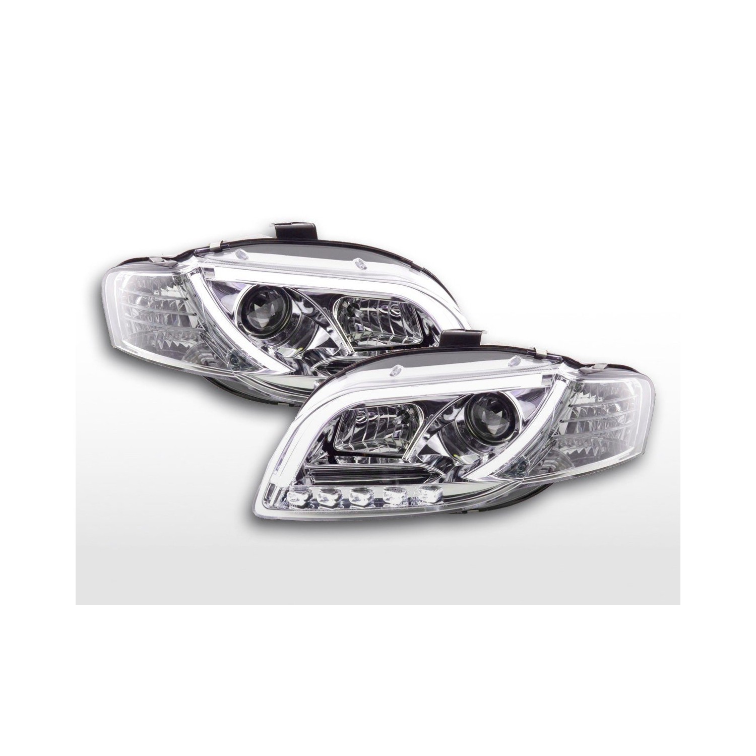Daylight headlight LED DRL look Audi A4 type 8E 04 08 chrome