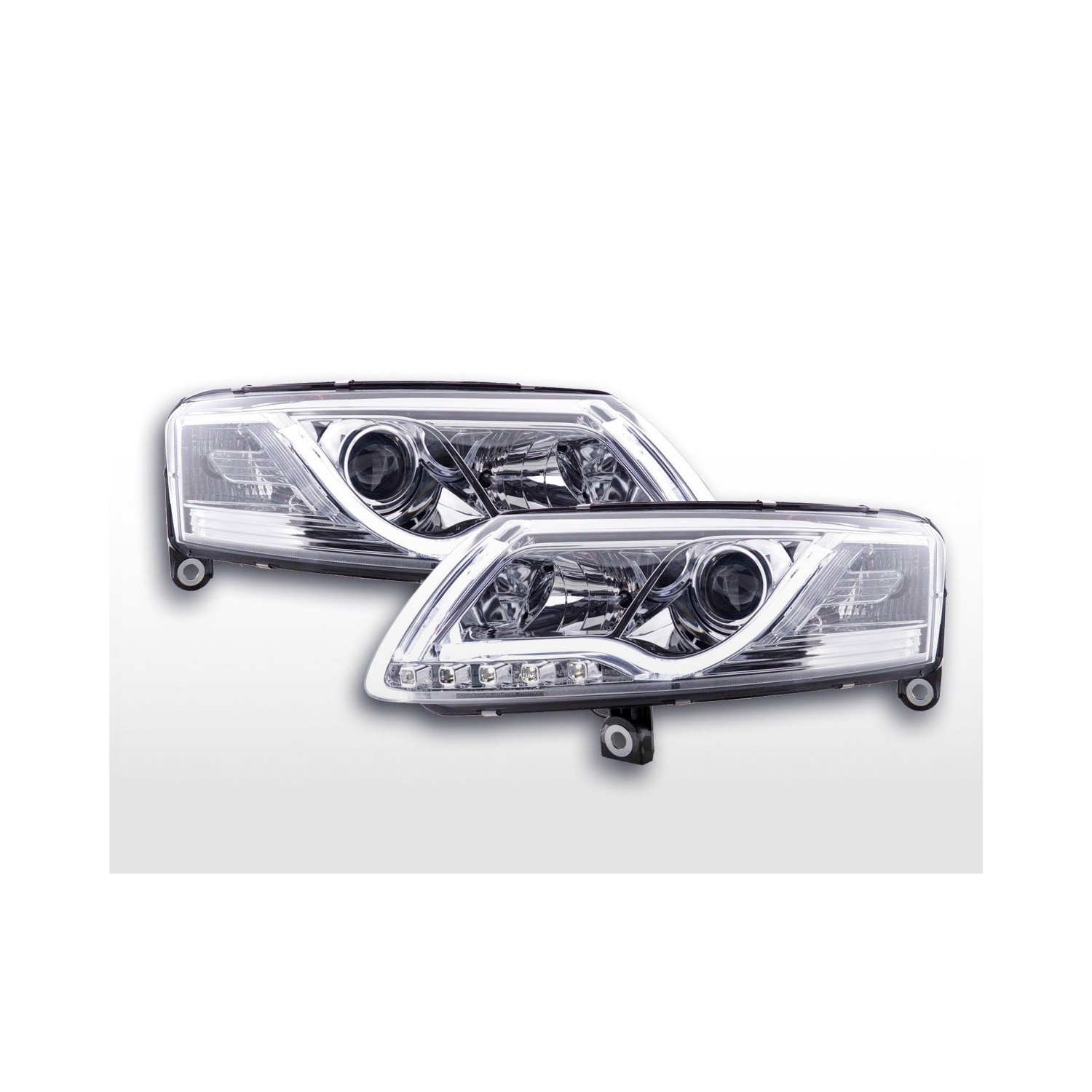 Daylight headlight LED DRL look Audi A6 type 4F 04 08 chrome