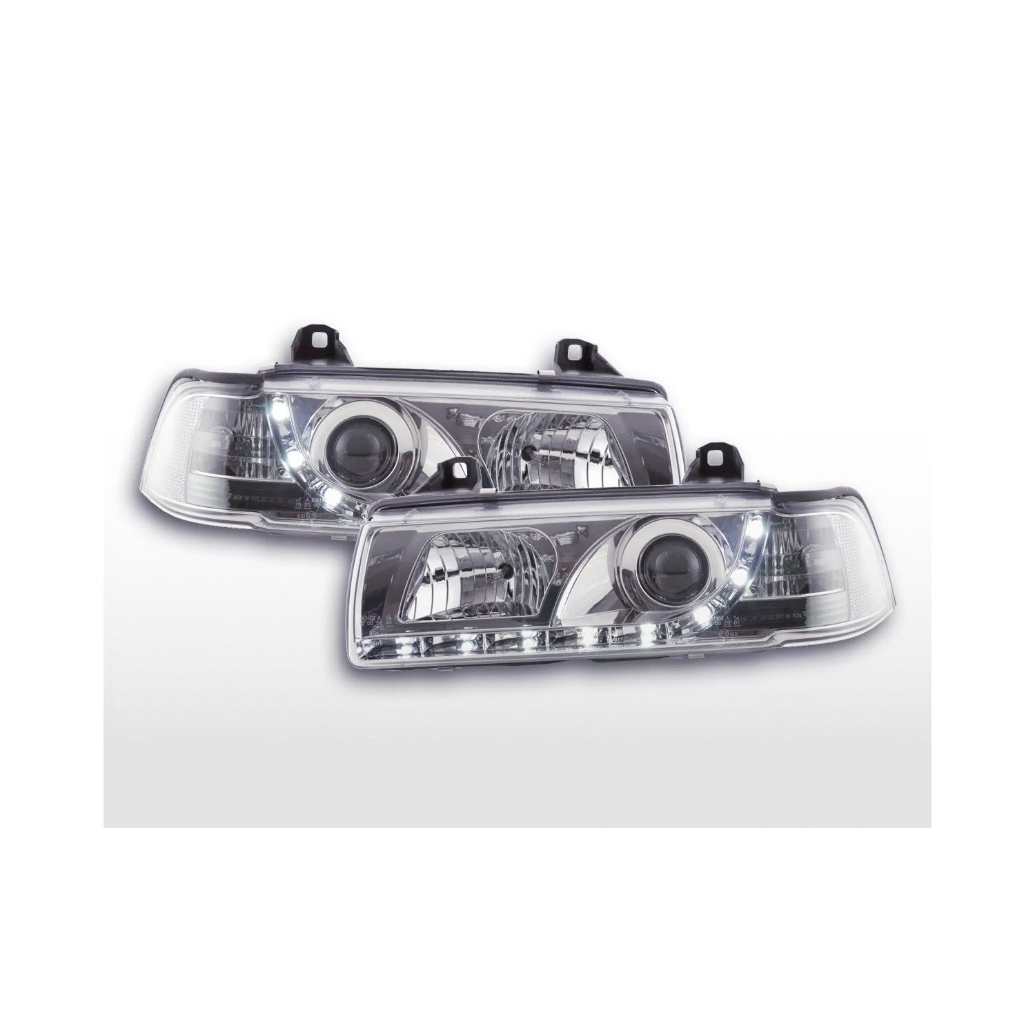 Daylight headlights LED daytime running lights BMW 3 series E36 sedan 92 98 chrome