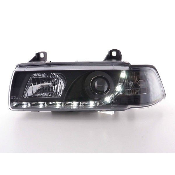 Daylight headlights LED daytime running lights BMW 3 series E36 sedan 92 98 black