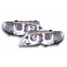 Angel eyes headlights BMW 3er E46 Limo Touring 02 05 chrome