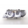 Angel eyes headlights BMW 3er E46 Limo Touring 02 05 chrome