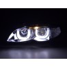 Angel eyes headlights BMW 3er E46 Limo Touring 02 05 chrome
