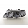 Angel eyes headlights BMW 3er E46 Limo Touring 02 05 chrome