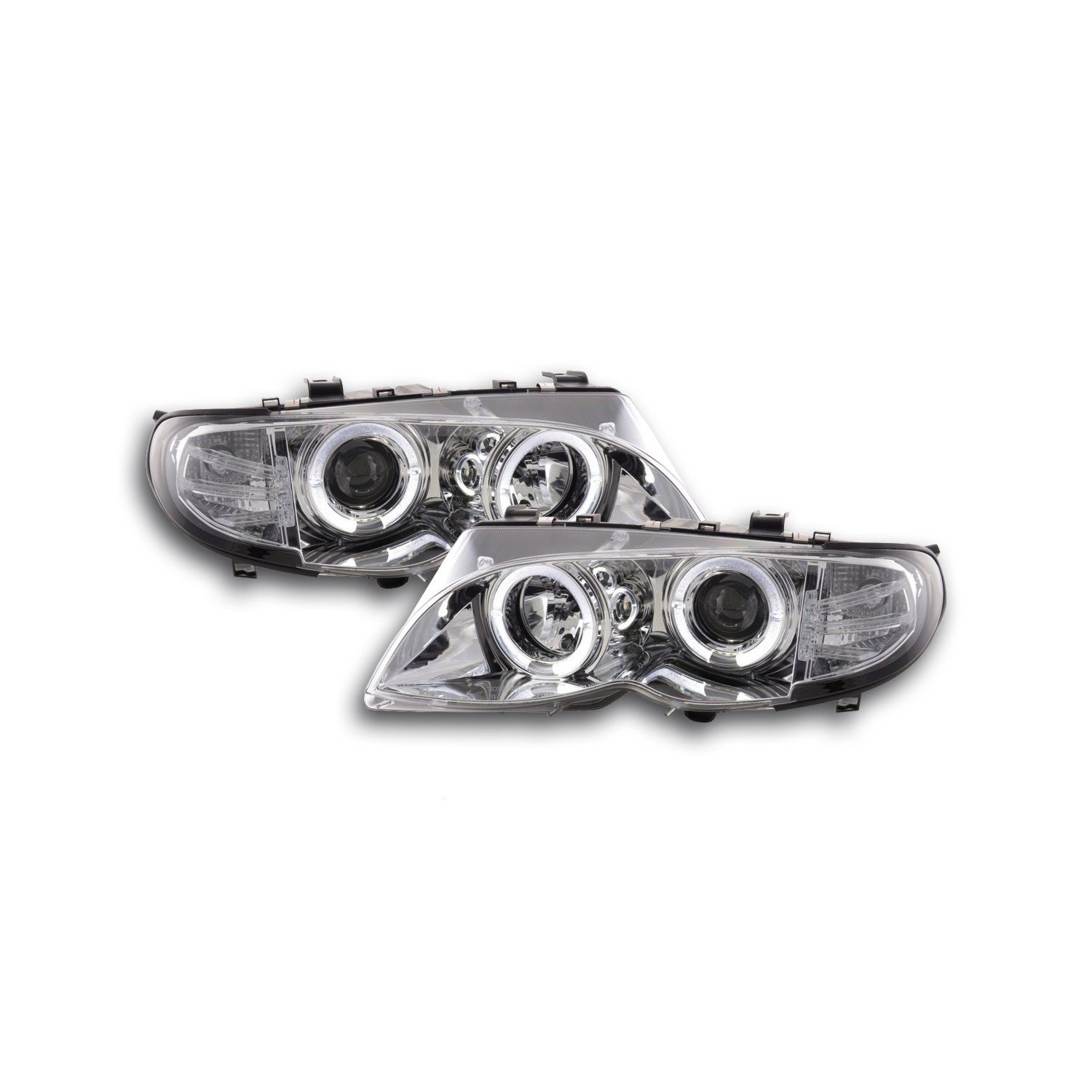 Headlight set BMW 3 series E46 Limo Touring 02 05 chrome