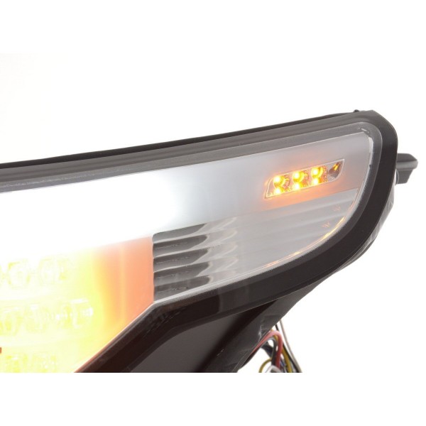 Headlight set xenon angel eyes LED BMW 5 series E60 E61 03 04 chrome for right hand drive