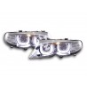 Headlight set angel eyes BMW 3 series E46 Limo Touring 02 05 chrome for right hand drive