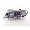 Headlight set angel eyes BMW 3 series E46 Limo Touring 02 05 chrome for right hand drive