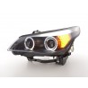Headlights xenon angel eyes LED BMW 5 series E60 E61 03 04 black